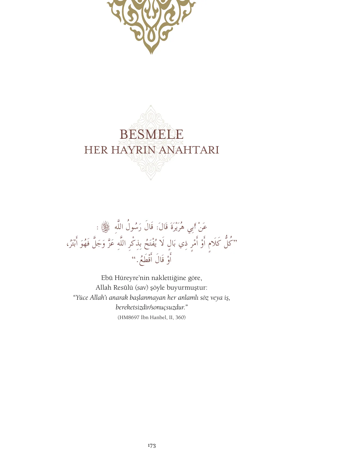 Hadislerle İslâm 1. Cilt, 173. sayfa
