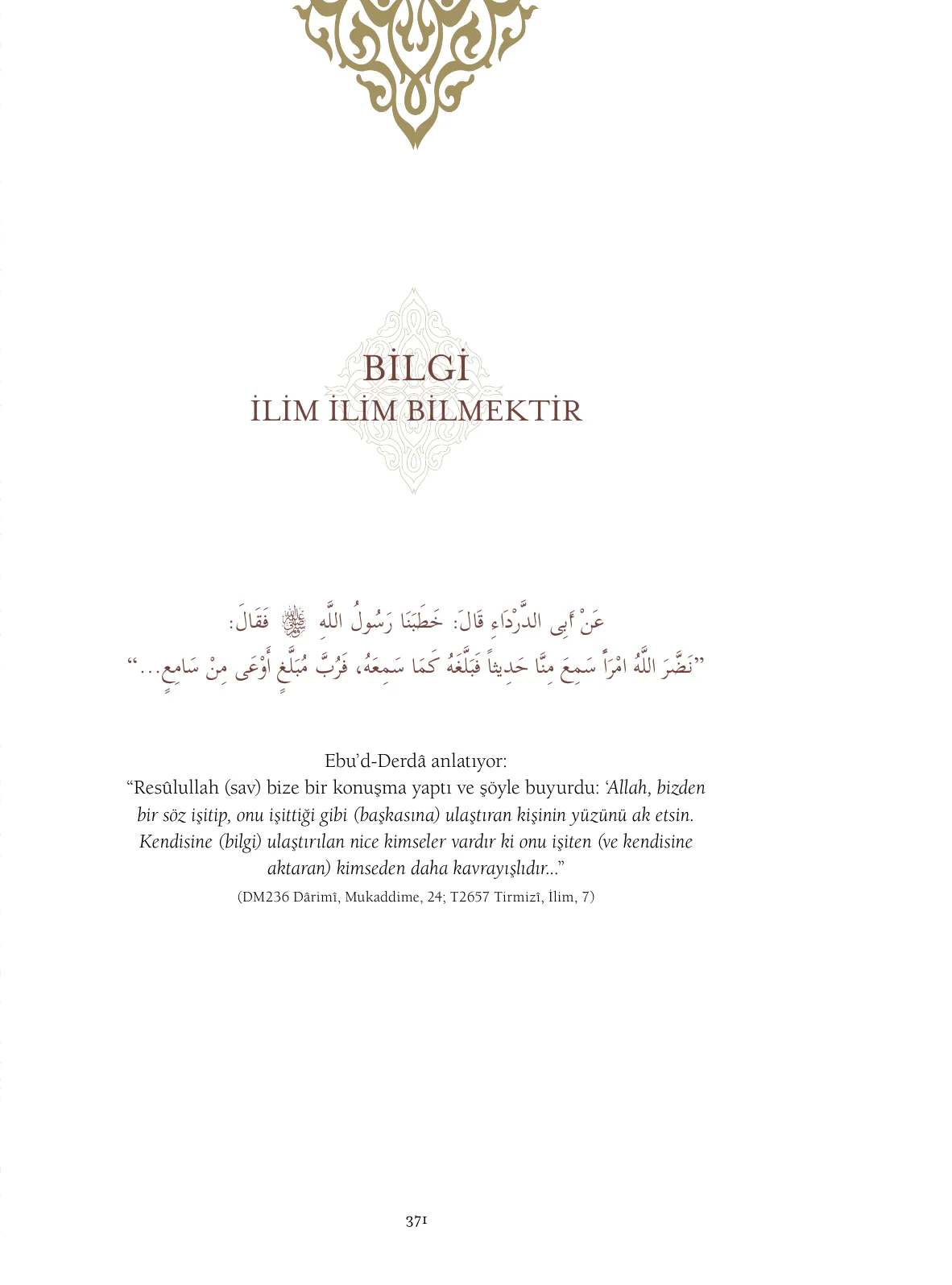 Hadislerle İslâm 1. Cilt, 371. sayfa