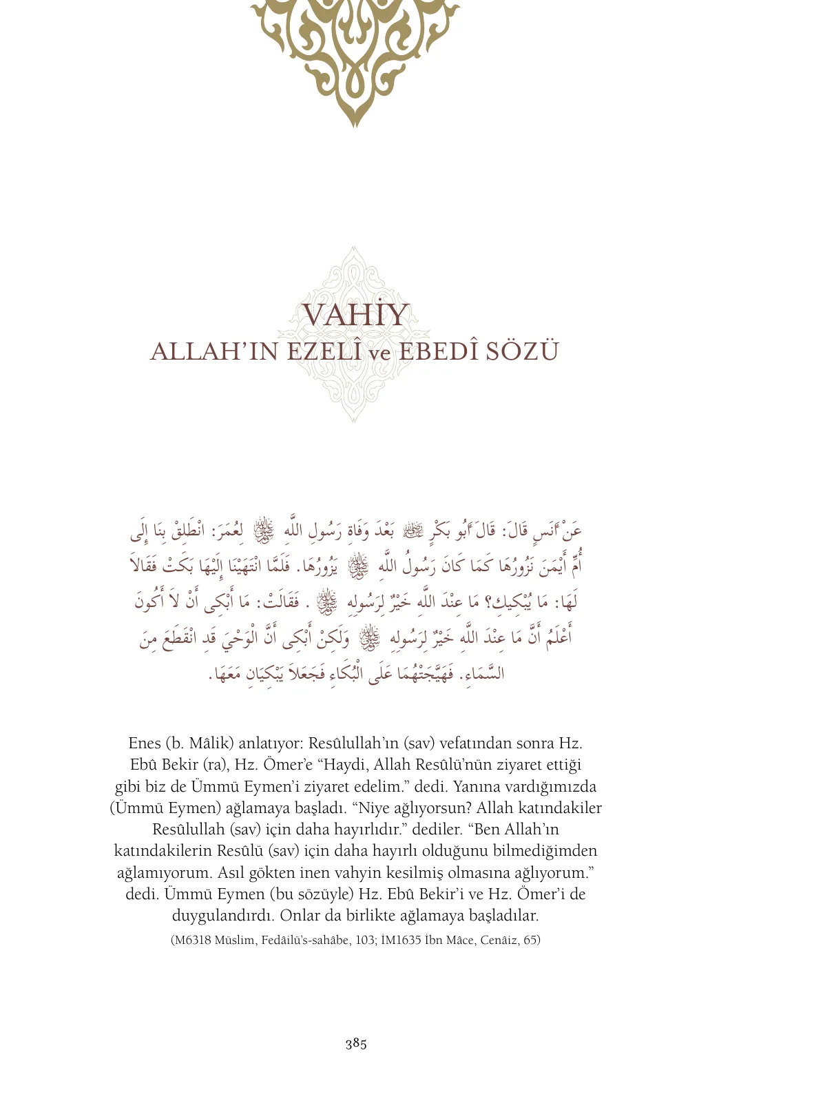Hadislerle İslâm 1. Cilt, 385. sayfa