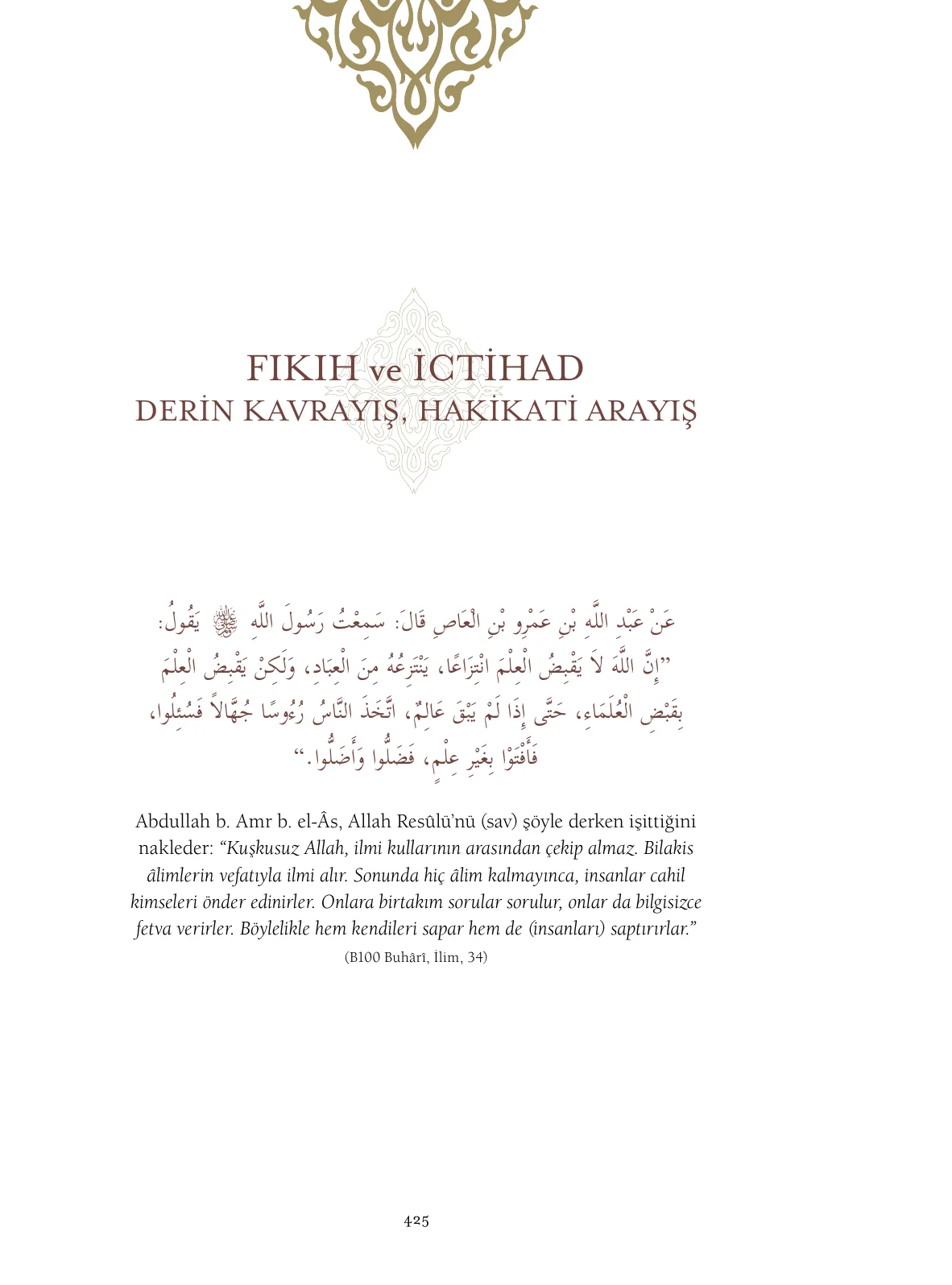 Hadislerle İslâm 1. Cilt, 425. sayfa