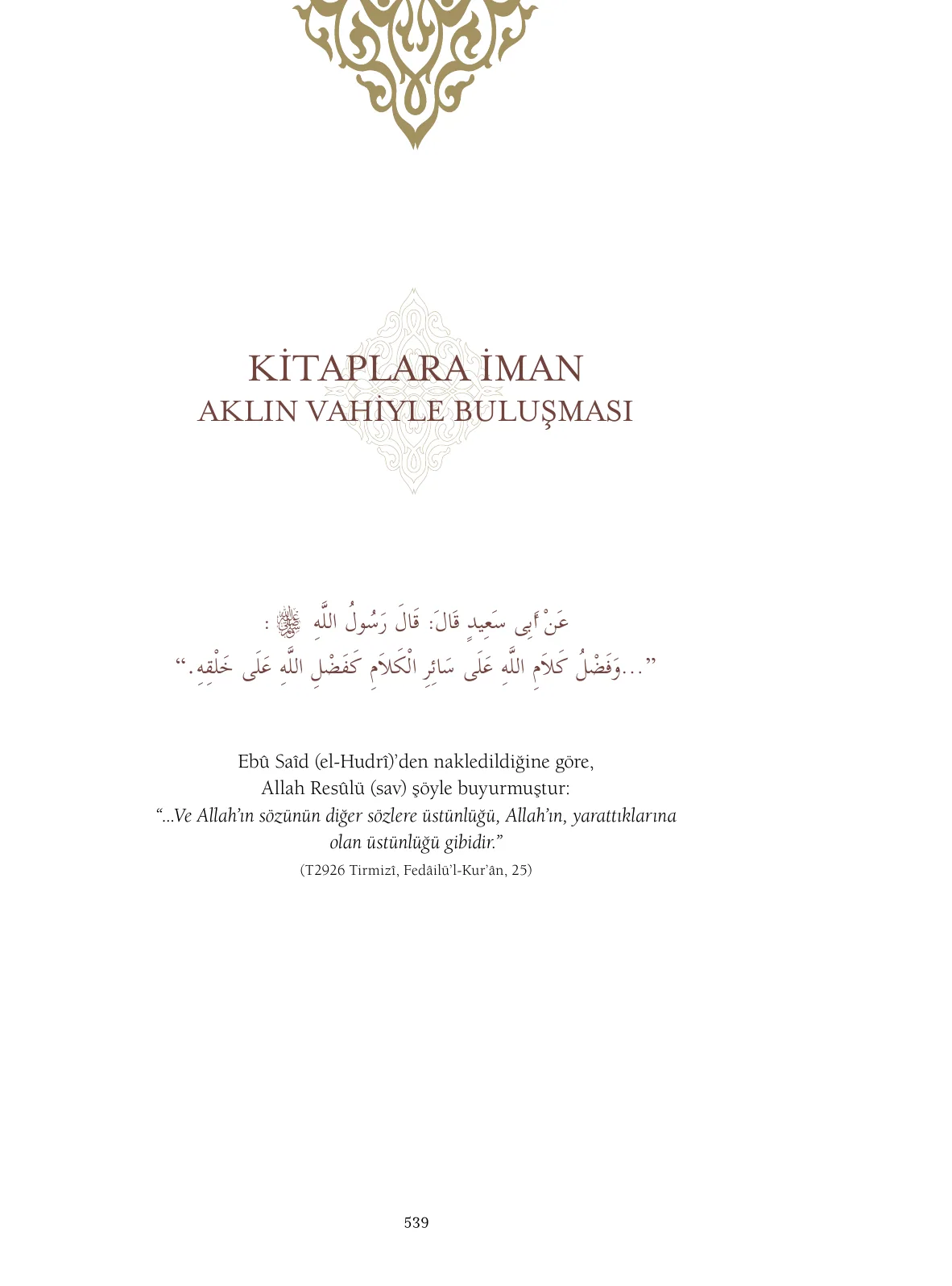 Hadislerle İslâm 1. Cilt, 539. sayfa