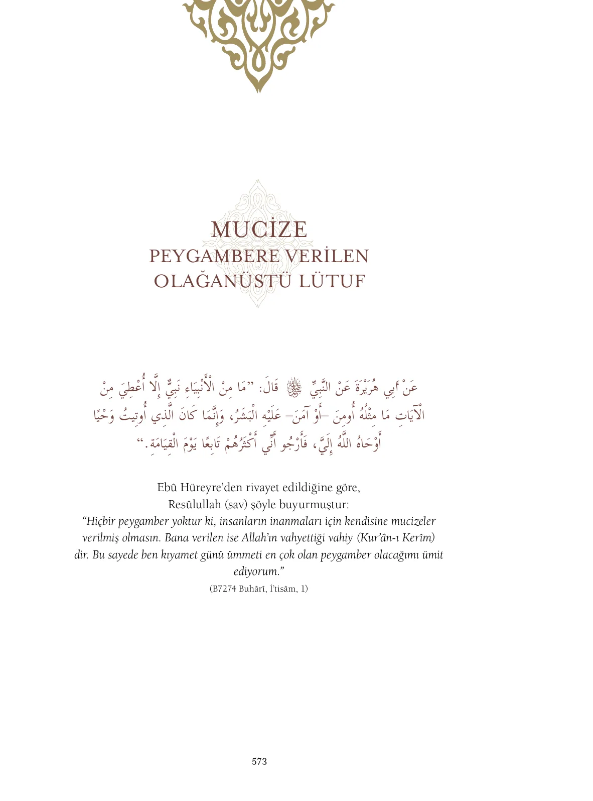 Hadislerle İslâm 1. Cilt, 573. sayfa
